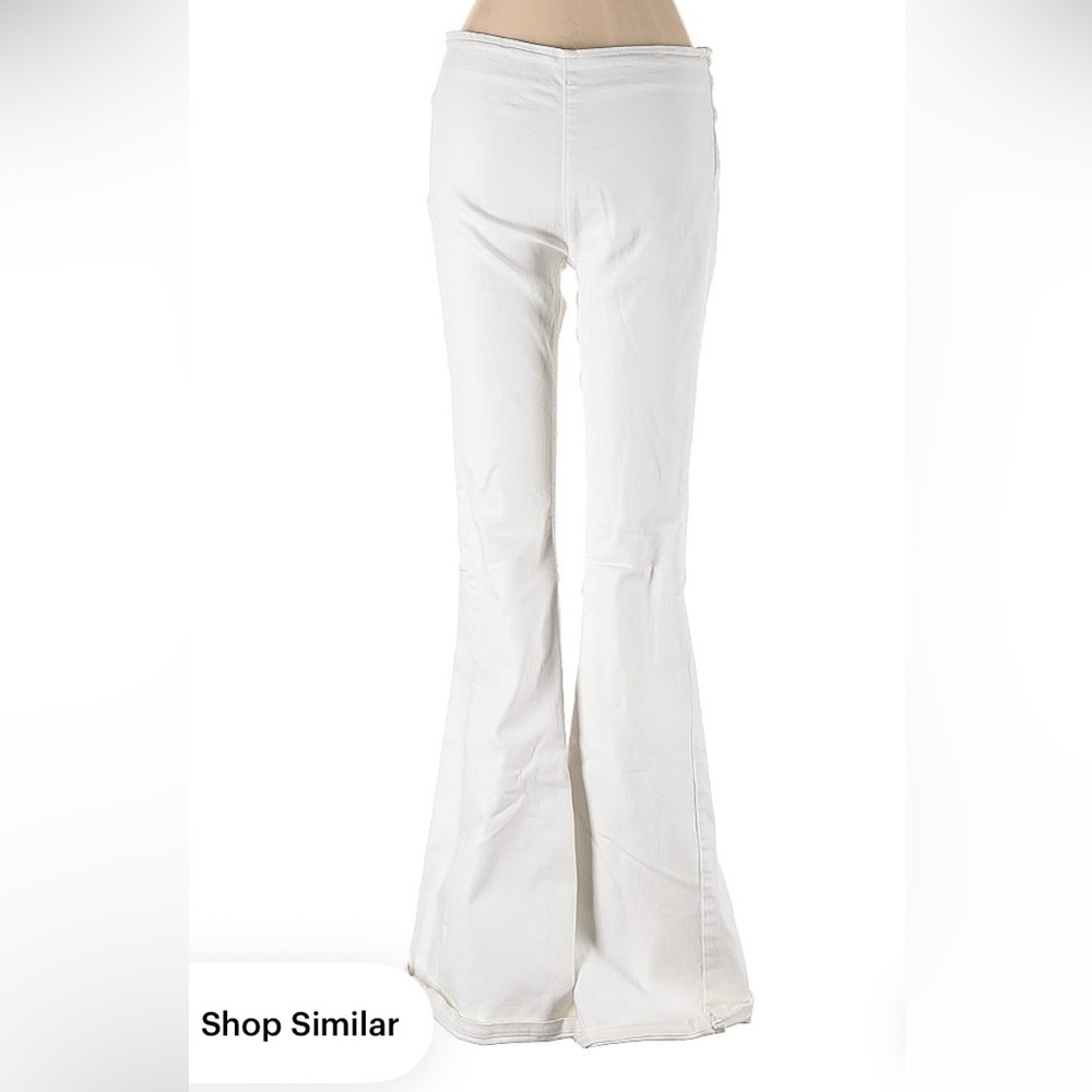 Free People White Flared Jeans